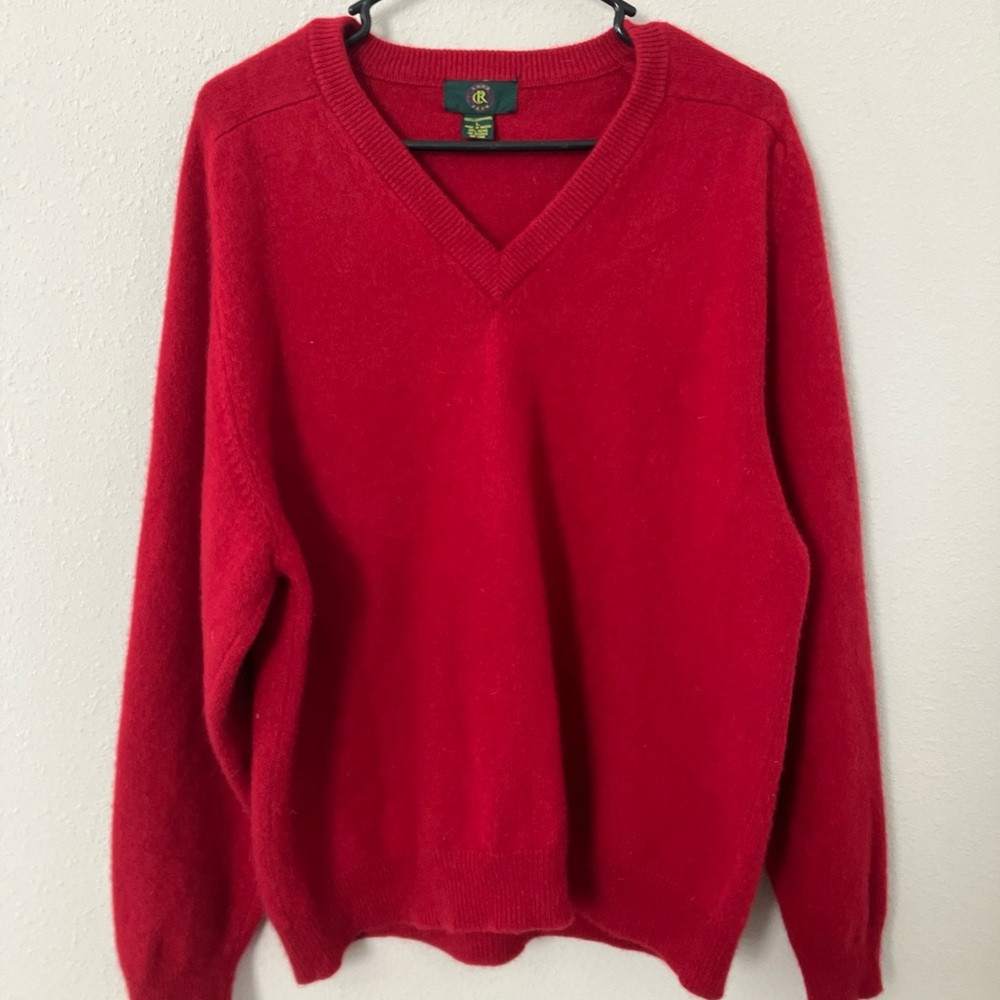 Club Room Men's 100% Cashmere Sweater Red Size L